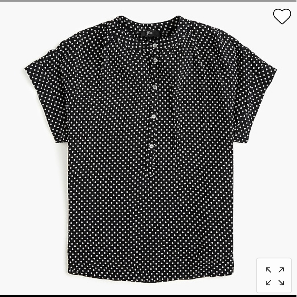 J. Crew Dots Drapey Popover Shirt